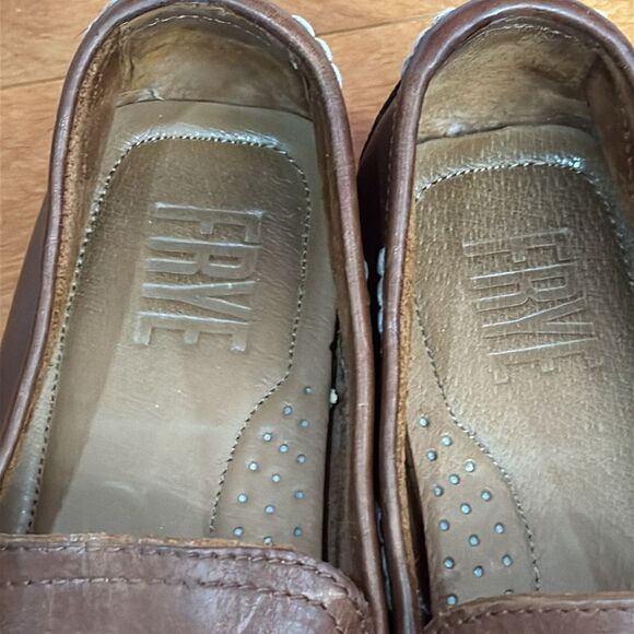 FRYE Lewis Venetian Slip‎ On Loafer Men’s Brown Tan Leather Size 9.5 main image 8